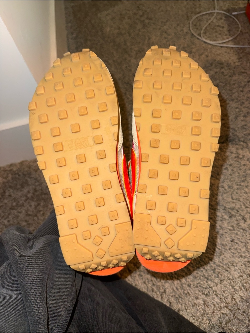 Nike LD Waffle Sacai CLOT Kiss of Death Net Orange Blaze - Picture 4 of 5